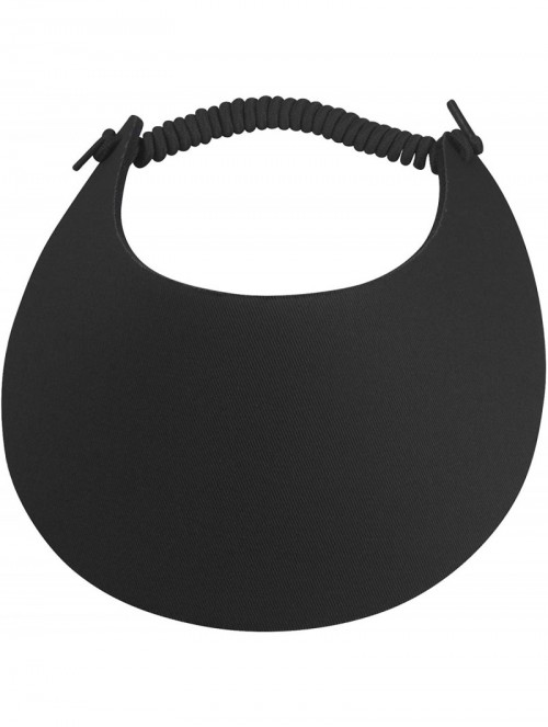 Sun Hats Fabric Foam Visor - Black - C918E684N5Q $13.72