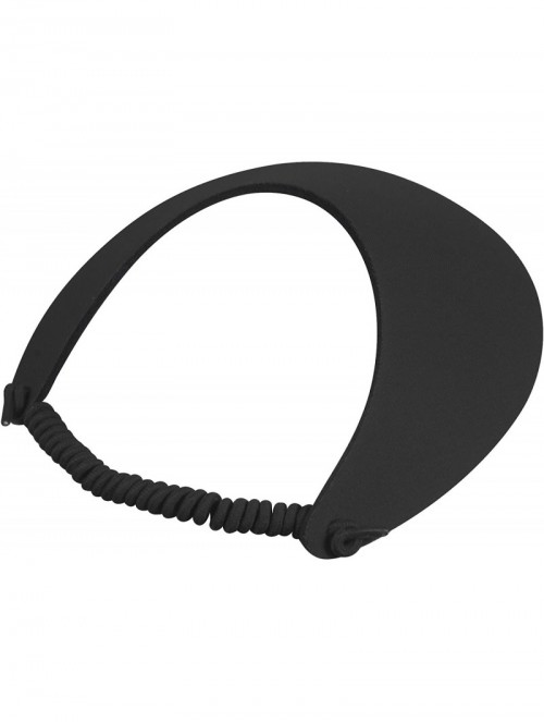 Sun Hats Fabric Foam Visor - Black - C918E684N5Q $13.72