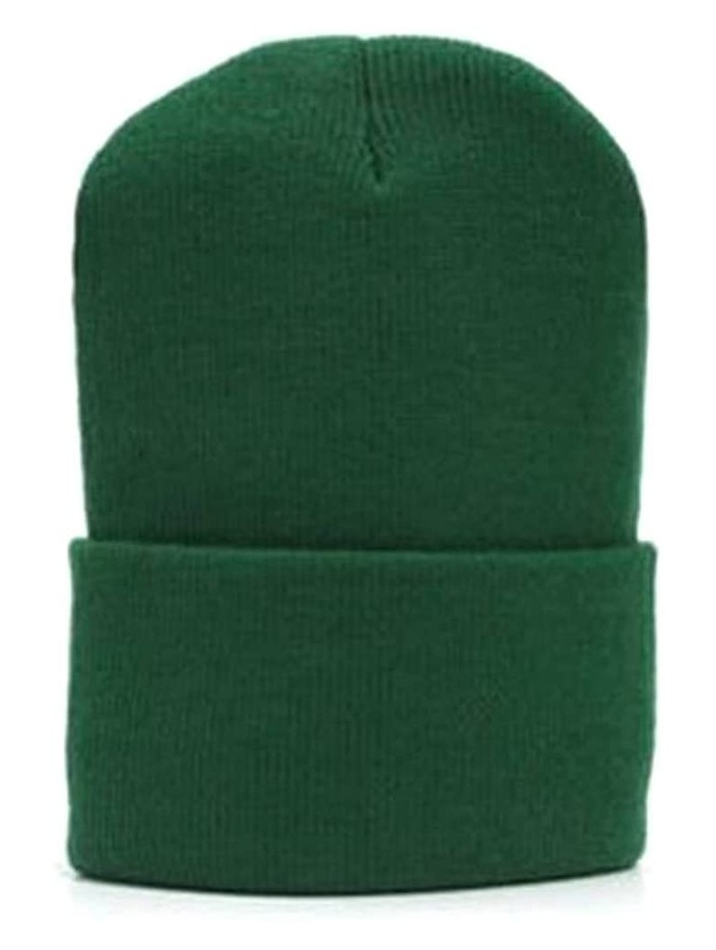 Skullies & Beanies Solid Winter Long Beanie (Comes in Many - Forest Green - CF112JZXW7J $11.32