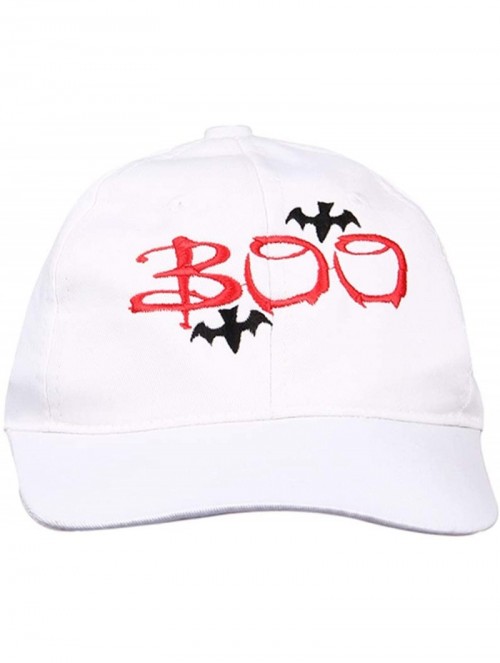 Baseball Caps Embroidered Baseball Cap - Dad Hat - Halloween Embroidery - Halloween Boo White - CN18UAKSGHC $11.50