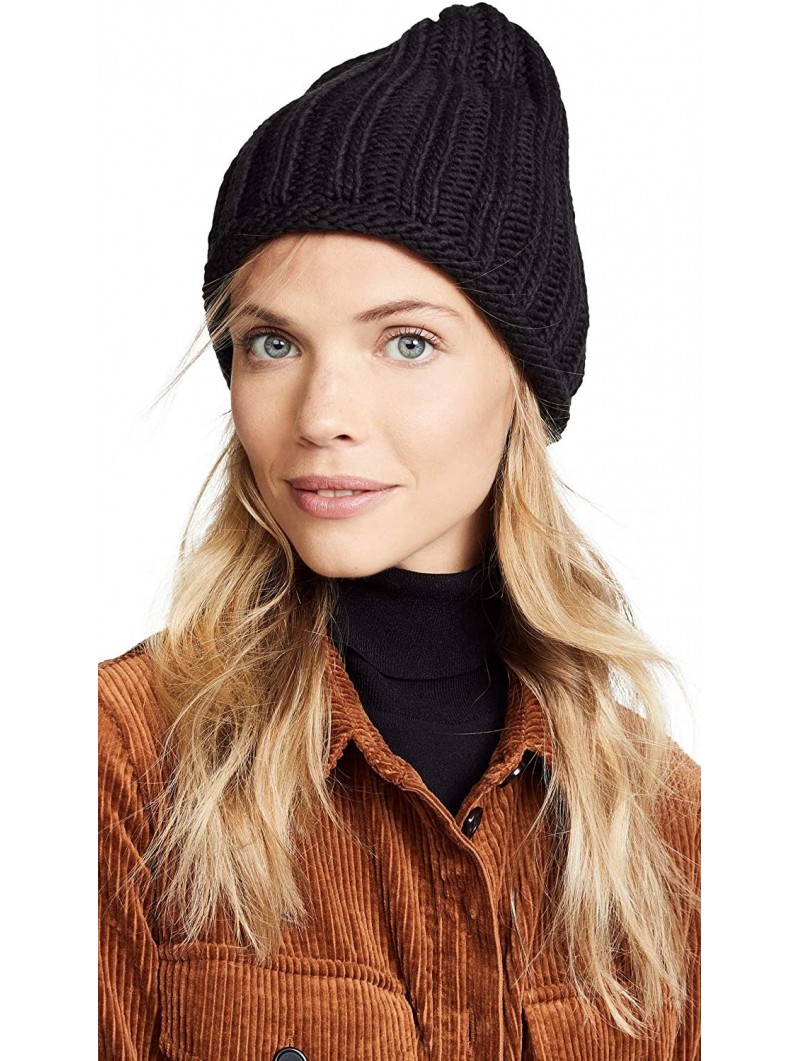 Skullies & Beanies Women's Rory Rib Knit Beanie - Black - CK18GRKR8IE $20.94