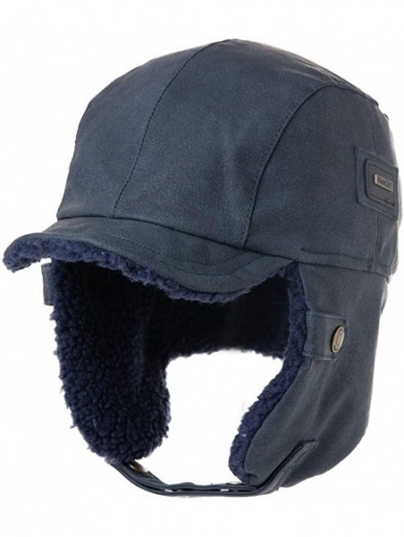 Bomber Hats Unisex Aviator Pilot Trapper Hunting Bomber Hat Warm Ushanka - 00795_navy Blue - CC18A8SG9AW $20.41