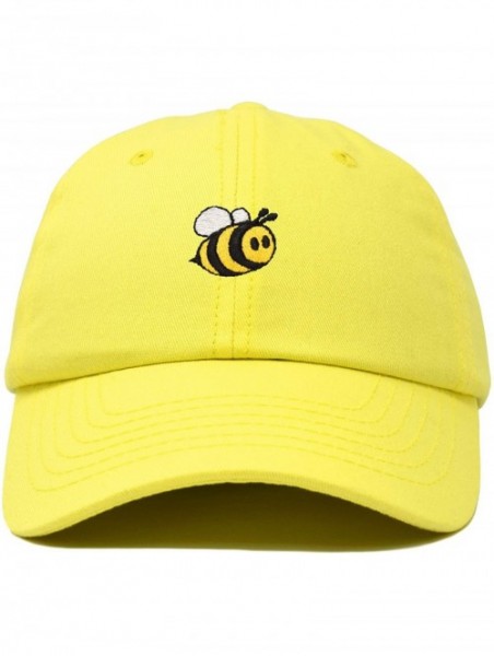 Baseball Caps Bumble Bee Baseball Cap Dad Hat Embroidered Womens Girls - Minion Yellow - CK18W2R0IUQ $16.37