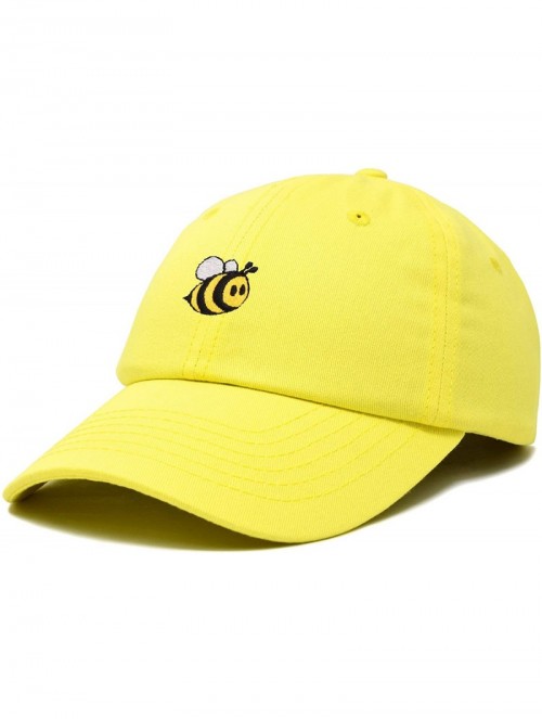 Baseball Caps Bumble Bee Baseball Cap Dad Hat Embroidered Womens Girls - Minion Yellow - CK18W2R0IUQ $16.37