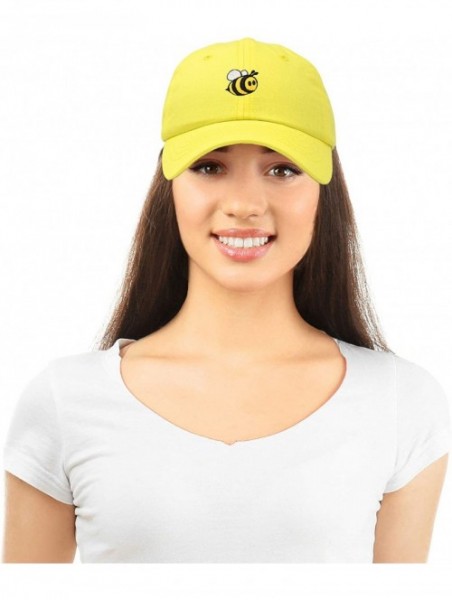 Baseball Caps Bumble Bee Baseball Cap Dad Hat Embroidered Womens Girls - Minion Yellow - CK18W2R0IUQ $16.37