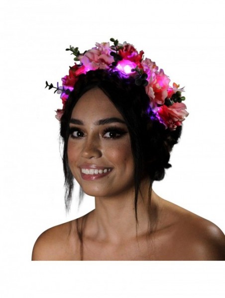 Headbands Light Up Flower Crown (Midsummer Rose) - Midsummer Rose - CO18QGZUZ8Z $39.12