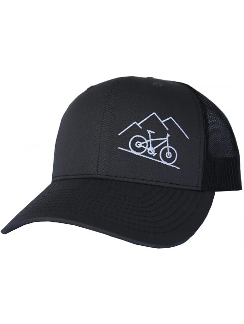 Baseball Caps Outdoor Trucker Hat Snapback - Mountain Bike Design - Granite/Black - C318UT06UQA $30.08