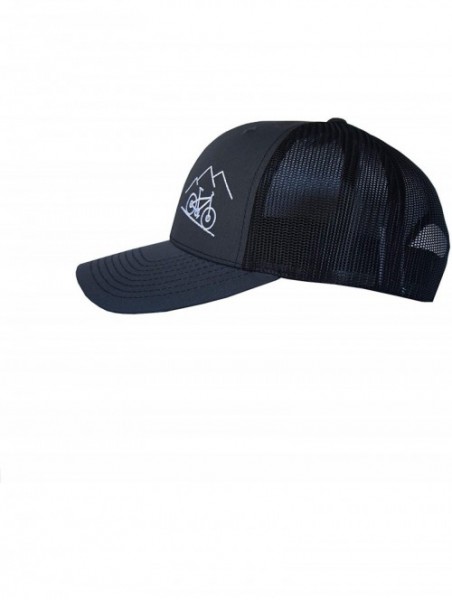 Baseball Caps Outdoor Trucker Hat Snapback - Mountain Bike Design - Granite/Black - C318UT06UQA $30.08