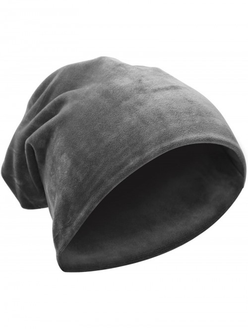 Skullies & Beanies Flannel Unisex Beanie hat - Grey - CE186S6NG00 $9.92