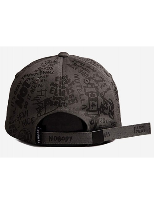 Baseball Caps Designer Graffiti Doodle Cotton Baseball Cap for Men Women- BTS Kpop Hat w/Curve Brim- Adjustable - CM18KRE6GN3...