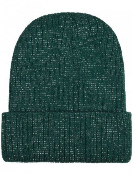 Skullies & Beanies Unisex Beanie Knit Winter Soft Warm Hats for Women and Men Beanies Skull Caps - Dark-green - CB186ID6W9C $...