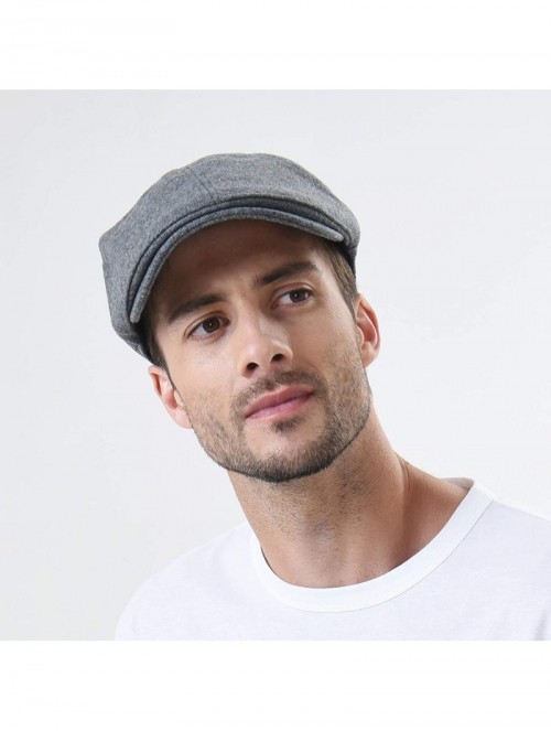 Newsboy Caps Wool Newsboy Hat Flat Cap SL3021 - Darkgray - C511TRWBBP7 $32.37