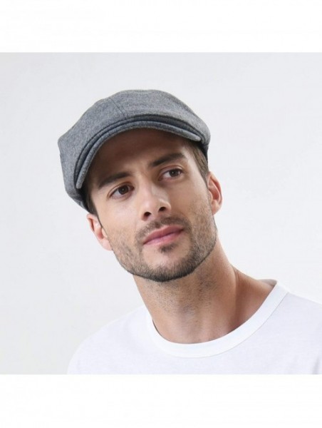 Newsboy Caps Wool Newsboy Hat Flat Cap SL3021 - Darkgray - C511TRWBBP7 $32.37