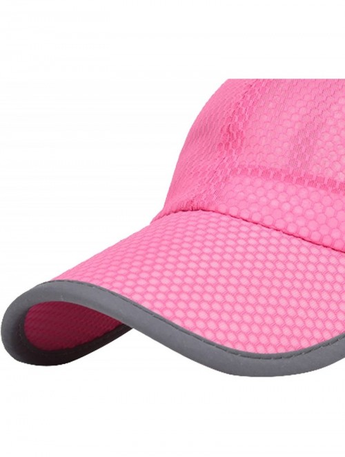 Baseball Caps Unisex Mesh Brim Tennis Cap Outside Sunscreen Quick Dry Adjustable Baseball Hat - A-rose Pink - CV182AK29MY $14.85