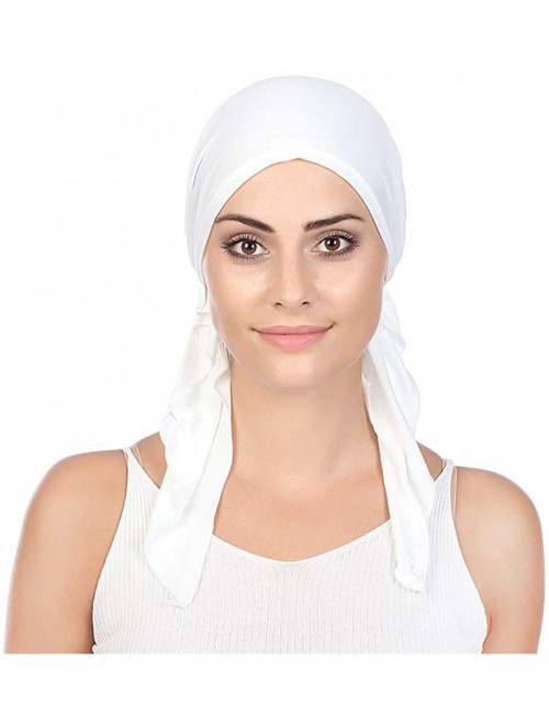 Skullies & Beanies 3Pack Chemo Hat Turban Headscarves for Women Cancer Headwear - White Green Rose Red - CD196IDXRY6 $18.53