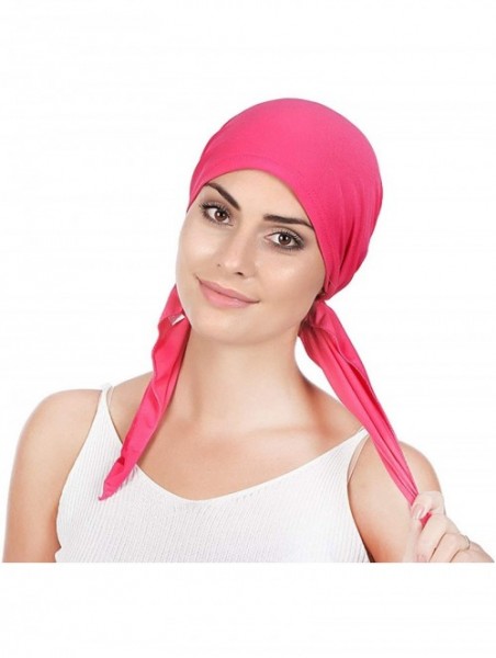 Skullies & Beanies 3Pack Chemo Hat Turban Headscarves for Women Cancer Headwear - White Green Rose Red - CD196IDXRY6 $18.53