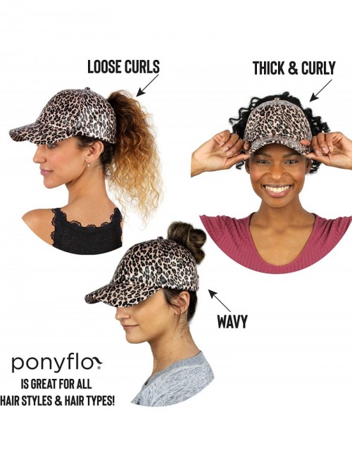 Baseball Caps Satin Lined Cap - Satin Lined Hat to Protect Hair from Breakage and Frizz - Leopard Pink - CY194AKTTXR $31.32