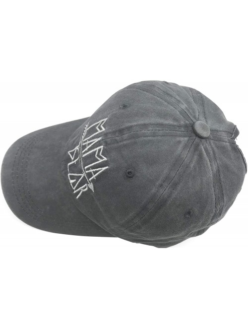 Baseball Caps Mama Bear Ponytail Hat Vintage Washed Distressed Baseball Dad Cap for Women - Grey - CB18Y5H0ER3 $14.66