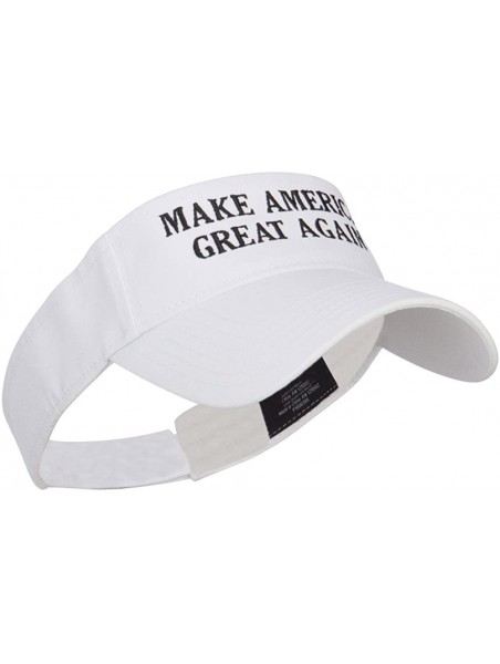 Baseball Caps Make America Great Again Embroidered Visor - White - CU12ENSB8GB $23.44