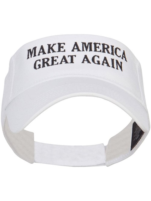 Baseball Caps Make America Great Again Embroidered Visor - White - CU12ENSB8GB $23.44