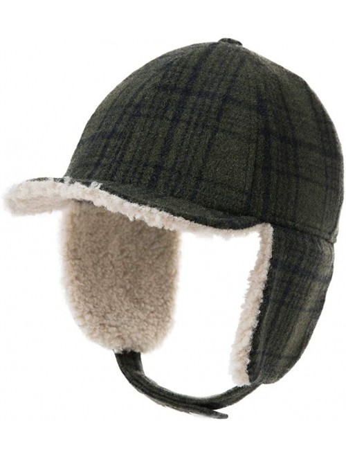 Skullies & Beanies Wool/Cotton/Washed Baseball Cap Earflap Elmer Fudd Hat All Season Fashion Unisex 56-61CM - 00810_olive Gre...