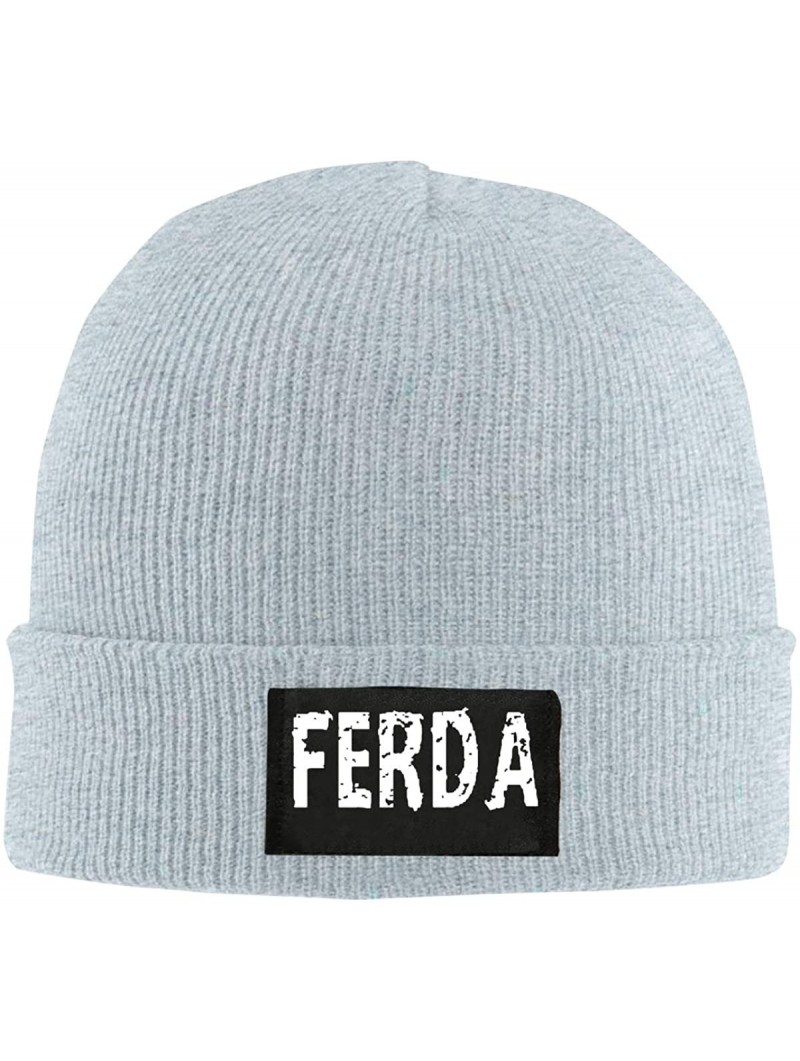 Skullies & Beanies Ferda Letterkenny Logo Knitted Hat Winter Outdoor Hat Warm Beanie Caps for Men Women Black - Gray - C618XQ...