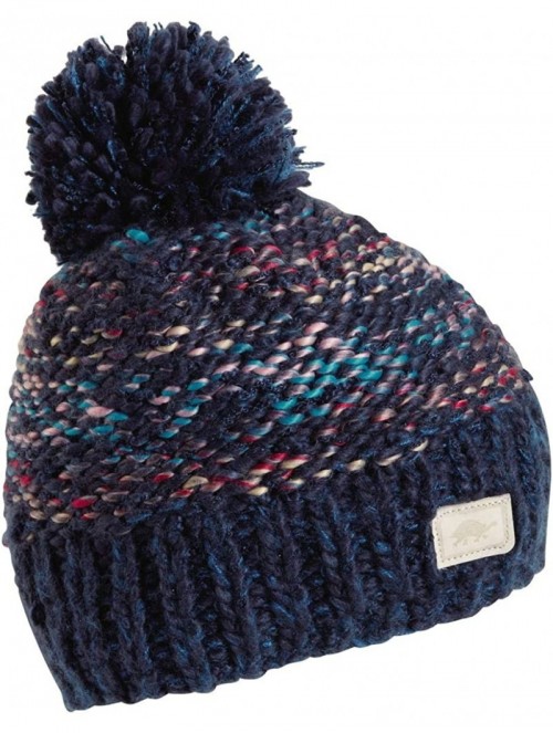 Skullies & Beanies Women's Firefly Hand Knit Fleece Lined Pom Beanie - Navy - CC18IDRODGY $48.04