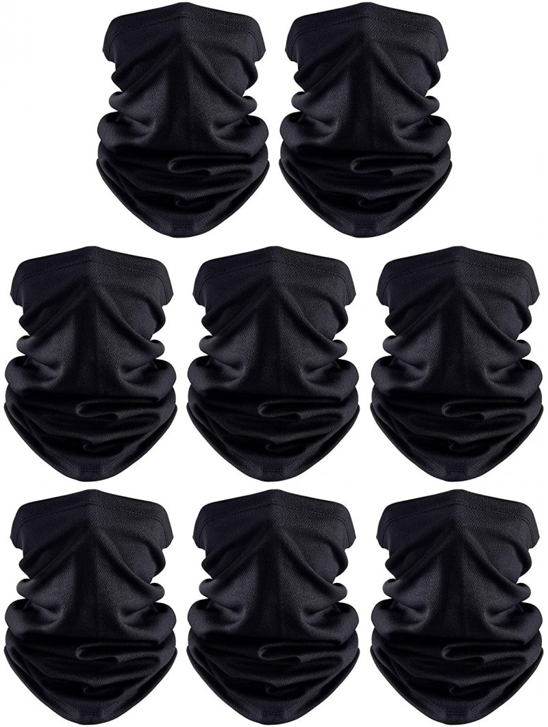 Balaclavas Summer UV Protection Neck Gaiter Scarf Balaclava Breathable Face Cover Scarf - Dark Black - C51982UT0IO $26.62