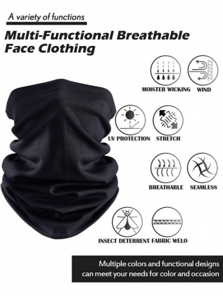 Balaclavas Summer UV Protection Neck Gaiter Scarf Balaclava Breathable Face Cover Scarf - Dark Black - C51982UT0IO $26.62