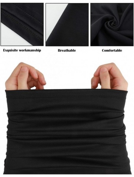 Balaclavas Summer UV Protection Neck Gaiter Scarf Balaclava Breathable Face Cover Scarf - Dark Black - C51982UT0IO $26.62