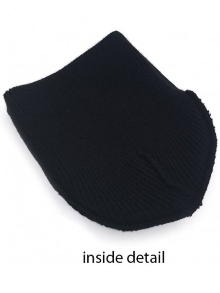 Skullies & Beanies Unisex Skull Beanie Cap Cuff Plain Knitted Hat Ski Hat for Men or Women - Black - CN184AHOWU3 $17.32