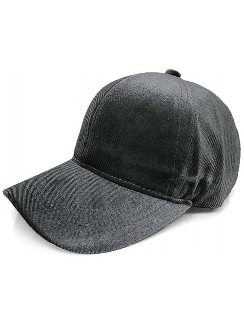 Baseball Caps Women's Soft Velvet Solid Color Baseball Cap Hat - Dark Gray - C318QXH24DW $19.78