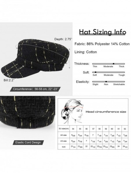 Newsboy Caps Unisex Classic Newsboy Winter - Black-lattice - CV18Z5O5G6W $20.68