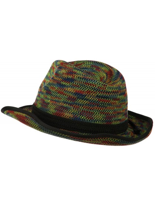 Fedoras Women's Triple Hat Band Wool Fedora - Multi - CH11ONYRDBZ $65.11