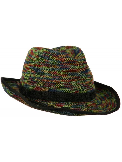 Fedoras Women's Triple Hat Band Wool Fedora - Multi - CH11ONYRDBZ $65.11