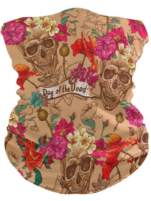 Balaclavas Stylish Gaiters Seamless Recreation - Chic Skull and Flowers - CF197M5U23S $16.26
