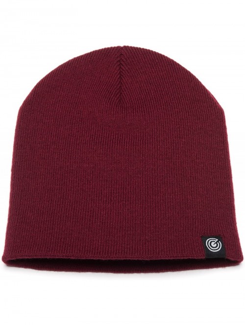 Skullies & Beanies Evony Original Beanie Cap - Soft Knit Beanie Hat - Warm and Durable - Maroon - CS12ODRRIVG $12.75