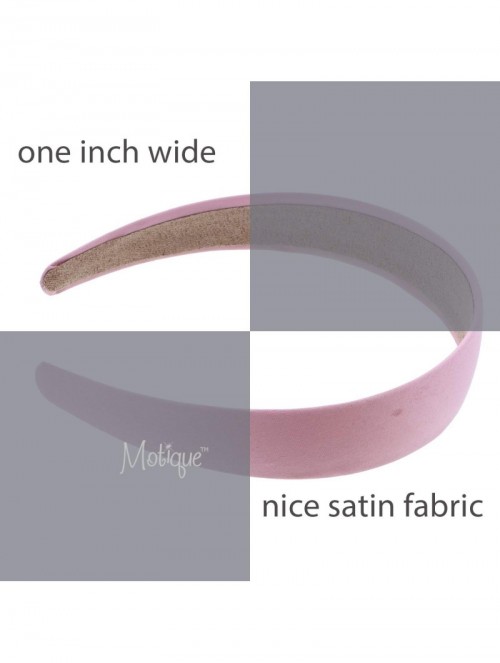 Headbands Mauve 1 Inch Satin Hard Headband - Mauve - CE192ADN3UR $9.75