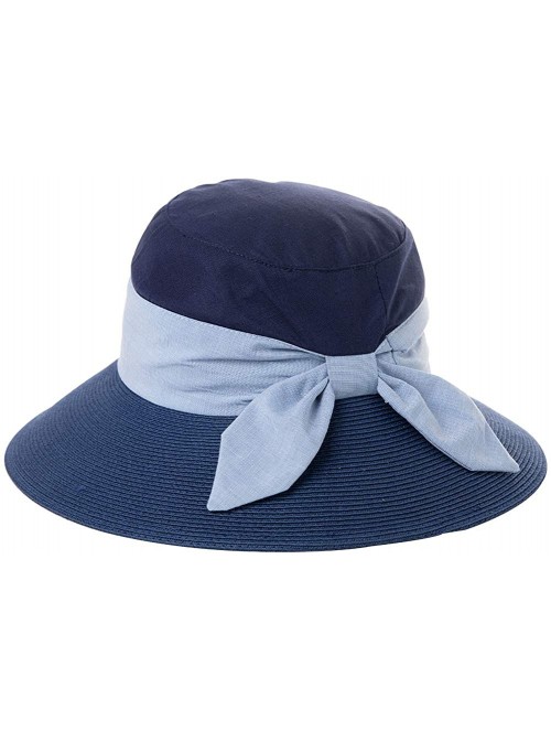 Newsboy Caps Womens UPF50+ Linen/Cotton Summer Sunhat Bucket Packable Hats w/Chin Cord - 00772_navy - CC18W3ZDW5O $27.16