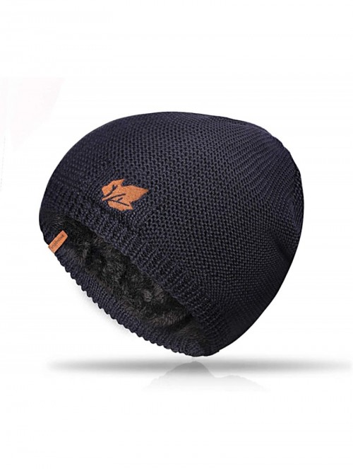 Skullies & Beanies Beanie Hat Winter Warm Knit Hats Cold Weather Skull Cap for Men Women - Short Navy - C3192ZA2RKO $19.76