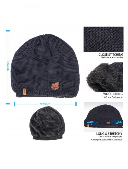 Skullies & Beanies Beanie Hat Winter Warm Knit Hats Cold Weather Skull Cap for Men Women - Short Navy - C3192ZA2RKO $19.76