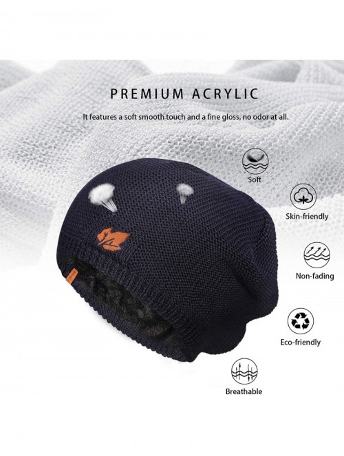 Skullies & Beanies Beanie Hat Winter Warm Knit Hats Cold Weather Skull Cap for Men Women - Short Navy - C3192ZA2RKO $19.76