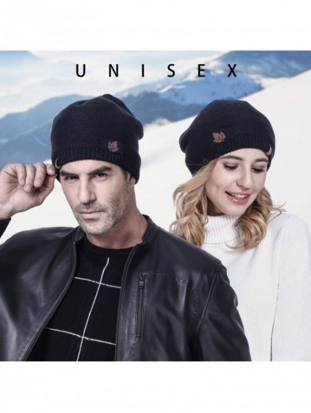 Skullies & Beanies Beanie Hat Winter Warm Knit Hats Cold Weather Skull Cap for Men Women - Short Navy - C3192ZA2RKO $19.76