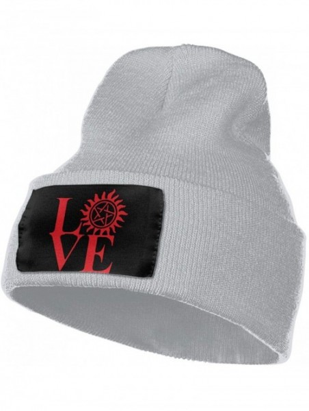 Skullies & Beanies Fashion Knit Cap for Unisex- 100% Acrylic Acid Love Supernatural Watch Cap - Gray - C018L76E2TA $17.56