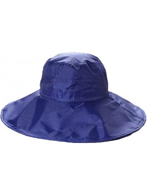 Rain Hats Fishing Rain Hat for Men Women Wide Brim UV Protection Boonie Hat Outdoor Safari Cap - Blue - C71843ZRRRW $14.06