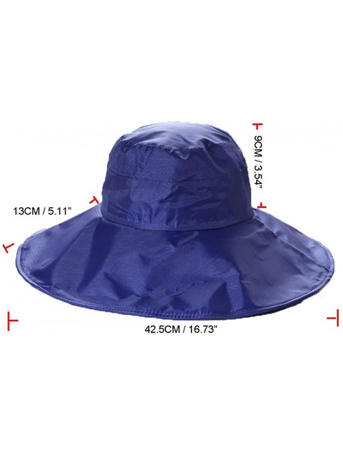 Rain Hats Fishing Rain Hat for Men Women Wide Brim UV Protection Boonie Hat Outdoor Safari Cap - Blue - C71843ZRRRW $14.06