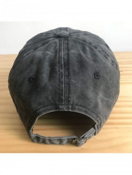 Baseball Caps Women's Wife Mom Boss Hat Vintage Washed Denim Adjustable Baseball Cap - Wife Mom Boss - Black - CM18ZE47QZD $1...