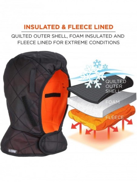 Balaclavas Winter Hard Hat Liner- Insulated- Fleece Lined- Shoulder Length- N-Ferno 6867 - Liner - CE1143UBEF5 $11.32