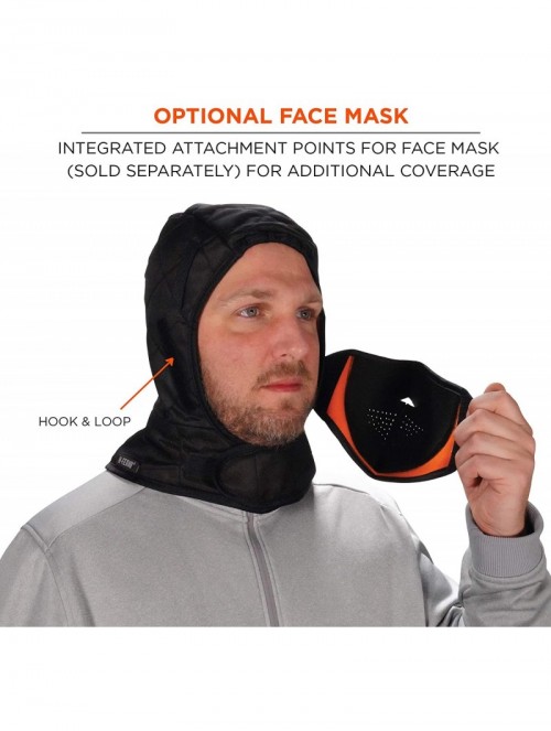 Balaclavas Winter Hard Hat Liner- Insulated- Fleece Lined- Shoulder Length- N-Ferno 6867 - Liner - CE1143UBEF5 $11.32