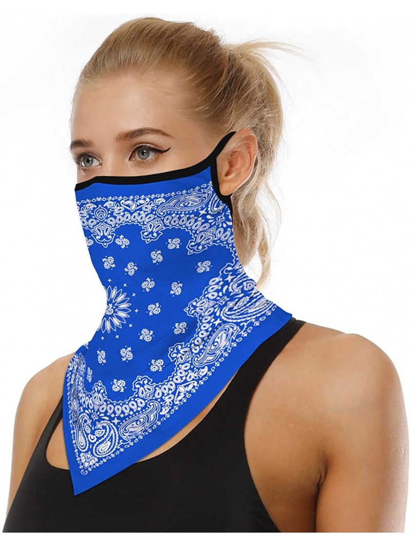 Balaclavas Face Bandana Ear Loops Face Rave Balaclava Scarf Neck Gaiters for Dust Wind UV Sun Motorcycle Mask Men and Women -...